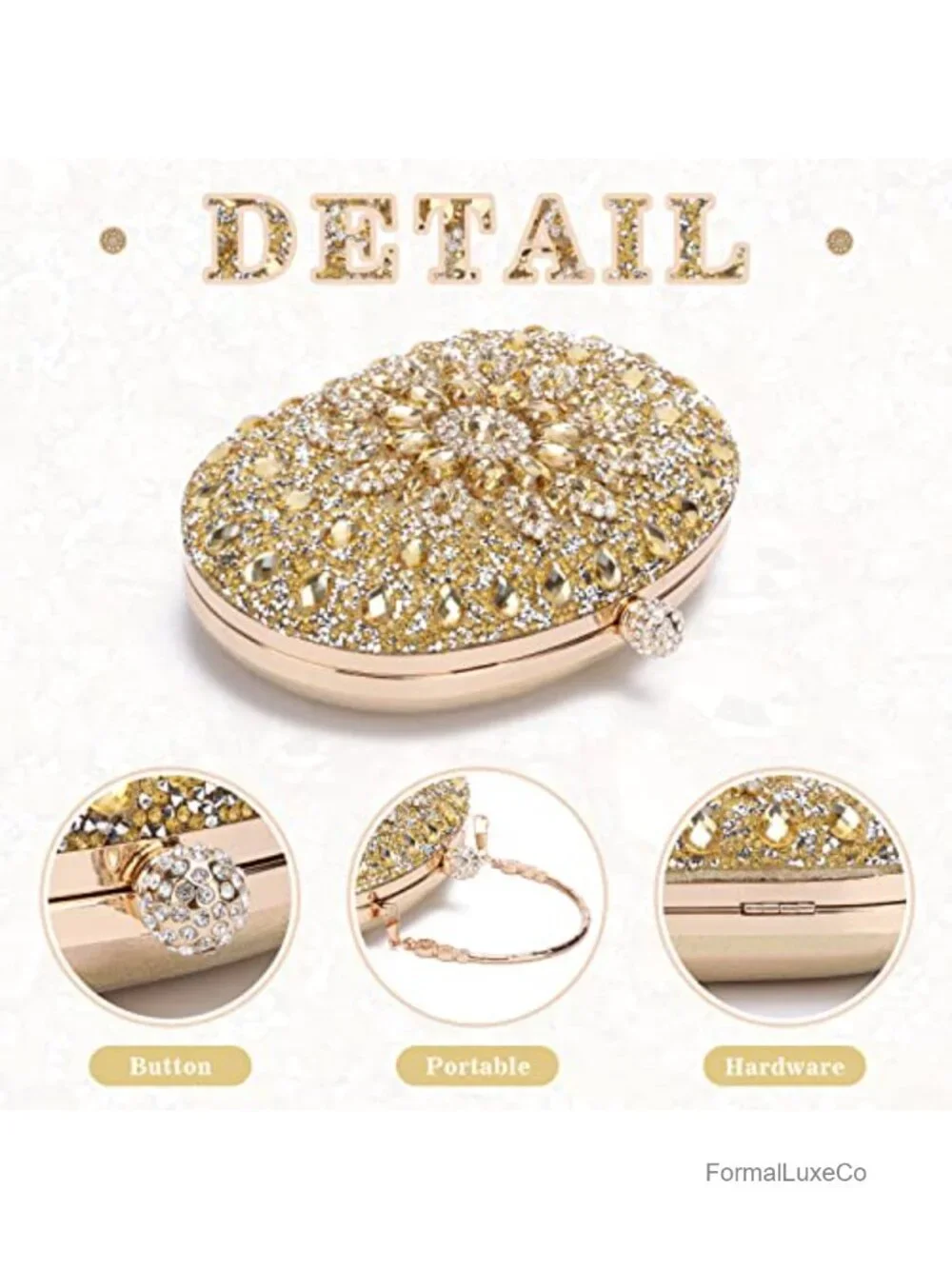 Rhinestone Crystal Evening Clutch Purse Bag Bling Sparkly Diamond Wedding Party
